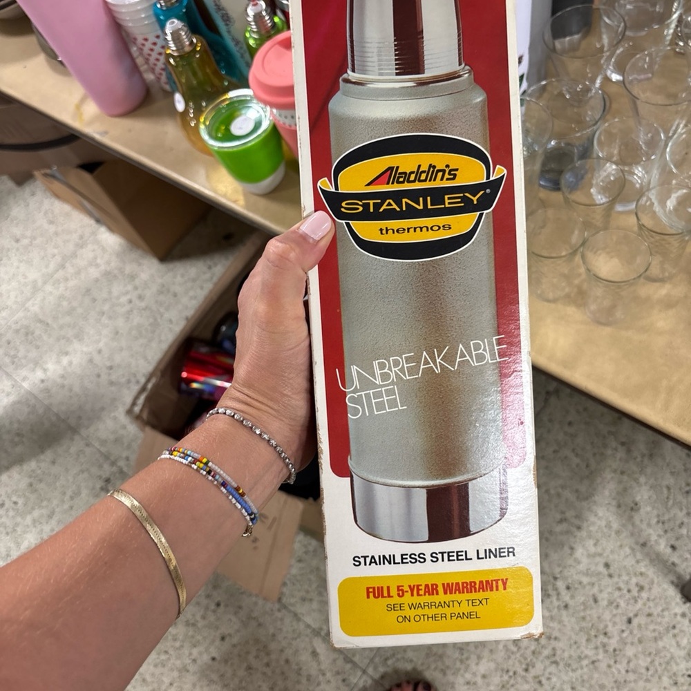 New Vintage 1976 Aladdin's Stanley Thermos Steel 32 oz No A-944C Made In USA NOS